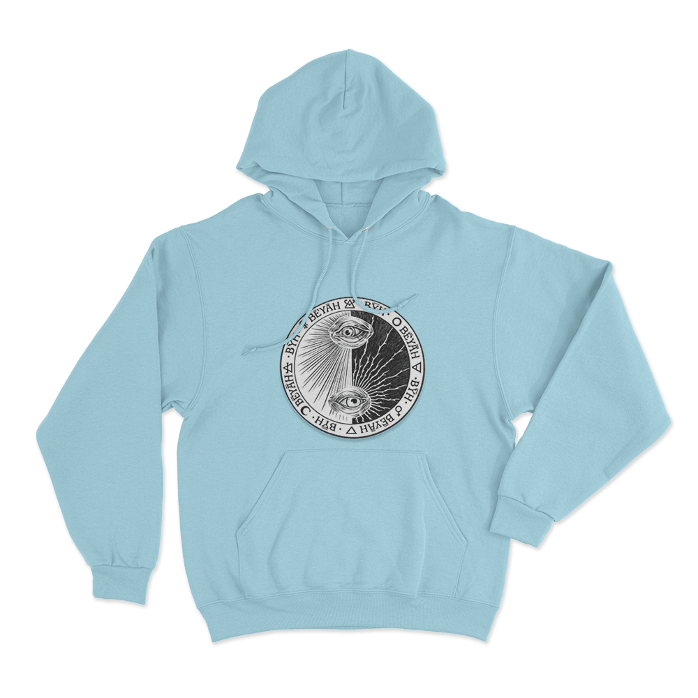 Beyah All Seeing Eye Seal Unisex Hoodie Sky Blue Beyah All Seeing Eye Seal Unisex Hoodie Sky Blue