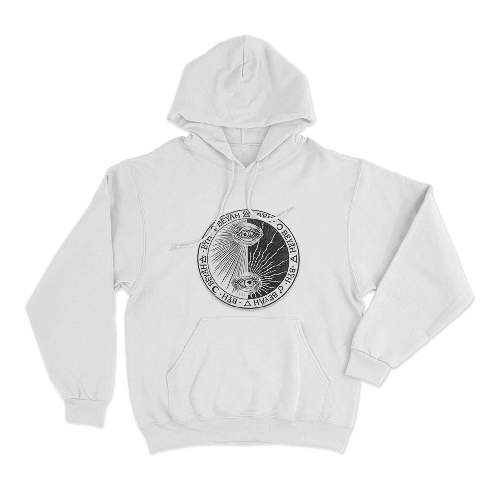 Beyah All Seeing Eye Seal Unisex Hoodie White Beyah All Seeing Eye Seal Unisex Hoodie White