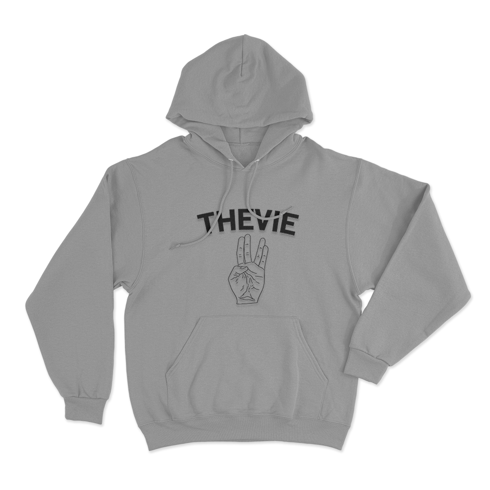 The Vie Hand Unisex Hoodie Grey The Vie Hand Unisex Hoodie Grey