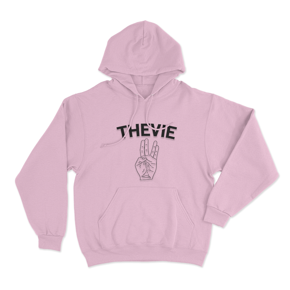 The Vie Hand Unisex Hoodie Pink The Vie Hand Unisex Hoodie Pink