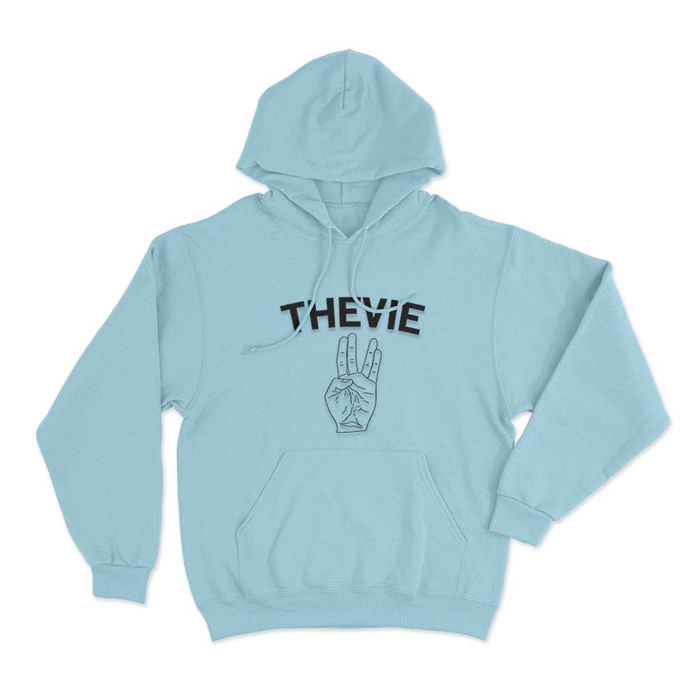 The Vie Hand Unisex Hoodie Sky Blue The Vie Hand Unisex Hoodie Sky Blue