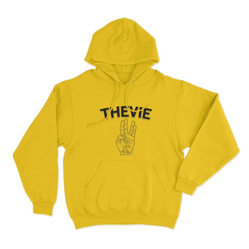 The Vie Hand Unisex Hoodie Yellow The Vie Hand Unisex Hoodie Yellow