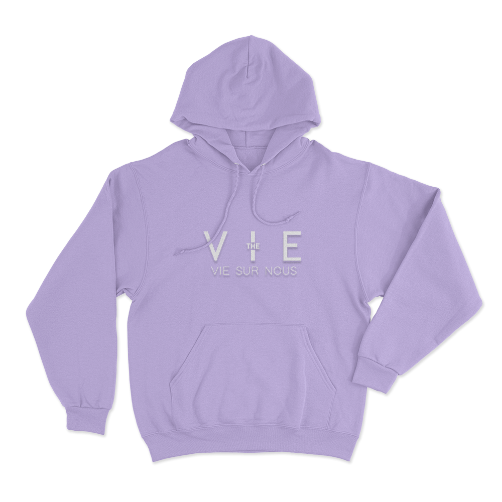 The Vie Sur Nous Typography Unisex Hoodie Purple The Vie Sur Nous Typography Unisex Hoodie Purple